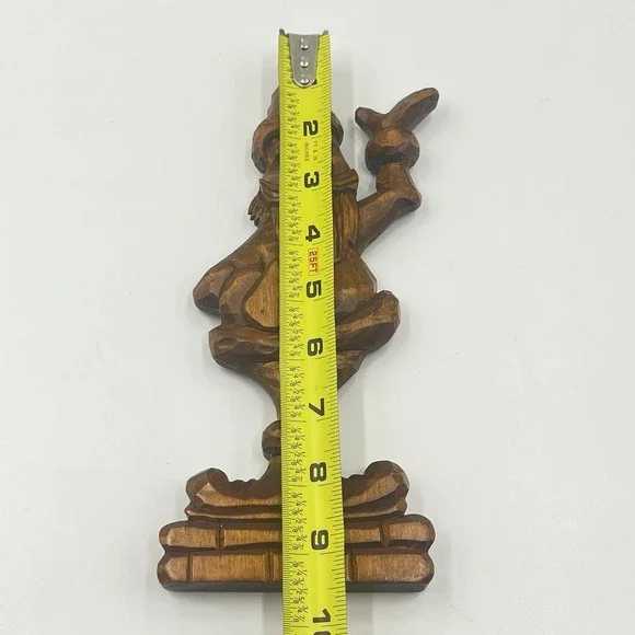 Hand‎ Carved Wooden Waving Santa Folk Art - Picture 5 of 6